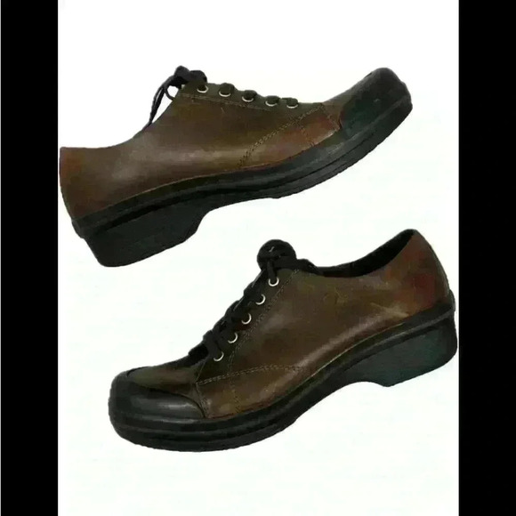 Dansko Veda Oxford Vegan Lace Up Clog Brown Sneakers Size US 8.5 (38) - Picture 4 of 5